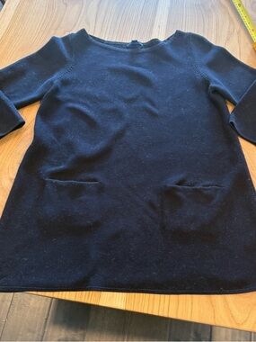 COS Black Crewneck Sweater with Front Pockets